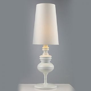 Comtemporary Artistic Table Lamp With Metal White Painted Body Shade