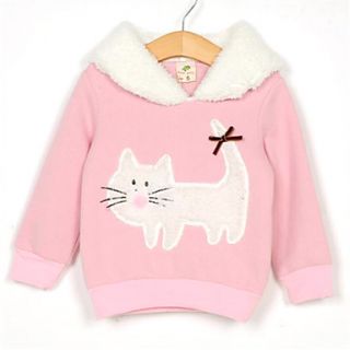 Girls Cat Picture Trench Coat
