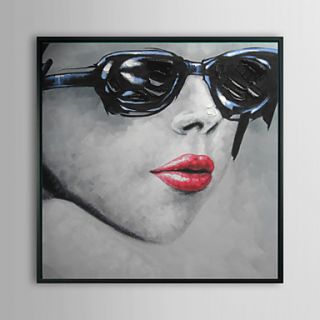 Sexy Lips People Framed Oil Painting