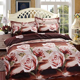 Duvet Cover Set, 4 Piece Oil Print Sunset Full Size