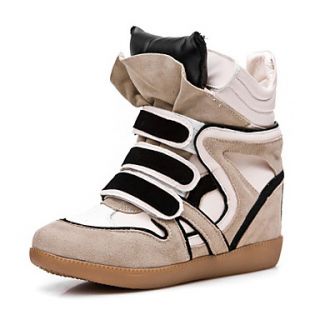 Leather Wedge Heel Comfort Fashion Sneakers Casual Shoes(More Colors)