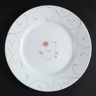 Corning Enchanted Dinner Plate, Fine China Dinnerware   Impressions,Scrolls,Pink
