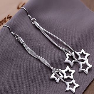 Fashion Alloy Sterling Silver Plated Star Earrings