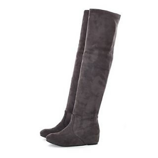 Suede Flat Heel Over The Knee Boots(More Colors)
