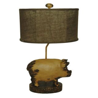 Crestview Collection Pig Table Lamp Multicolor   CVARP358