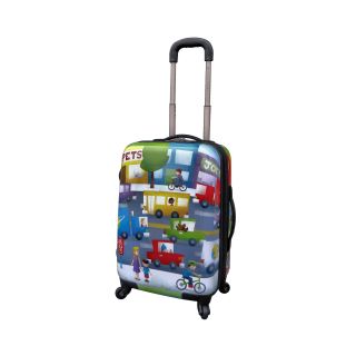 Travelers Club 20 Hardside Carry On Expandable Spinner Upright Luggage Print