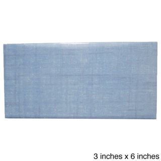 Modern Ceramic Wall Tile Blue Woven Fabric (pack Of 20)