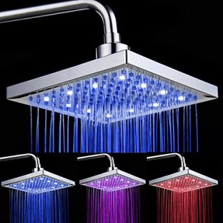 Chrome Finish Temperature controlled 3 Colors LED Shower Head