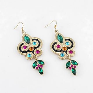 New Design Alloy With Rhinestone Colorful Earrings