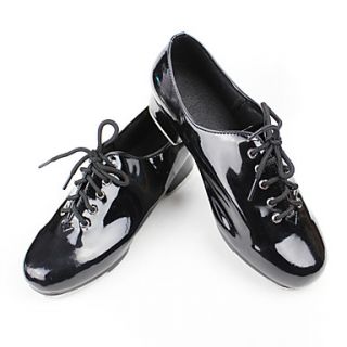 Patent Leather Unisexs Tap Dance Shoes