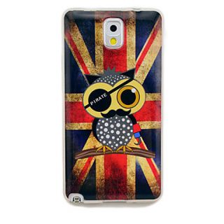 Vintage Union Flag Owls Glossy TPU Soft Case for Samsung Galaxy Note 3 N9005 N9002 N9000