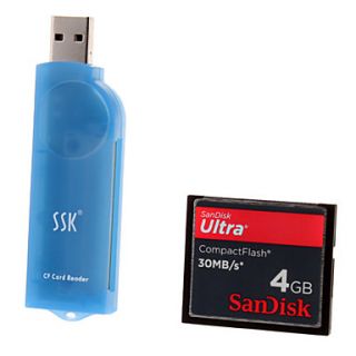 SanDisk Ultra CompactFlash Card 4G with USB 2.O Adapter