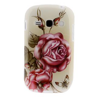 Red Rose Pattern TPU Soft Back Case Cover for Samsung Galaxy Fame S6810