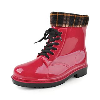 Rubber Womens Flat Heel Rain Boot Ankle Boots