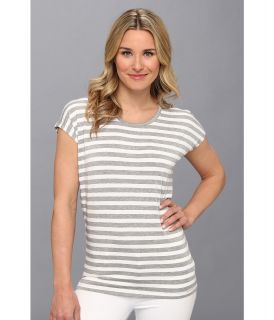 MICHAEL Michael Kors Soph Stripe Wedge Top Womens T Shirt (White)