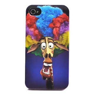 Joyland Giraffe with Afro Pattern ABS Back Case for iPhone 4/4S