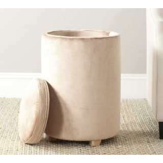Safavieh Jeannie Mink Brown Linen Blend End Table (Mink BrownMaterials Oak wood and linen blend fabricFinish Pickeled OakDimensions 22.1 inches high x 16.1 inches wide x 16.1 inches deepThis product will ship to you in 1 box.Furniture arrives fully ass