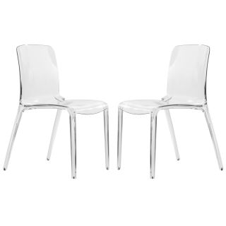 Laos Clear Modern Dining Chair (set Of 2)