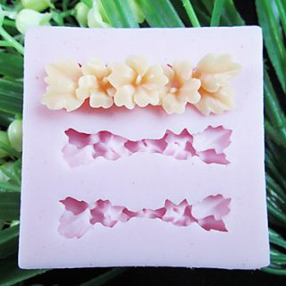 Three Holes Long Flower Silicone Mold Fondant Molds Sugar Craft Tools Resin flowers Mould Molds For Cakes