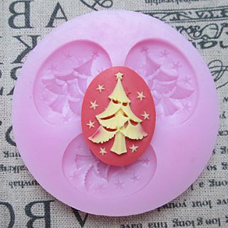 Three Holes Chrestmas Tree Silicone Mold Fondant Molds Sugar Craft Tools Resin flowers Mould Molds For Cakes