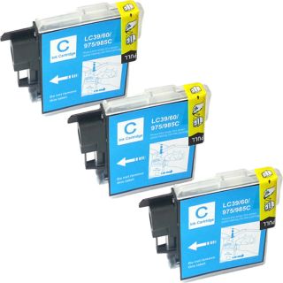 Brother Lc 39 Compatible Cyan Ink Cartridges (pack Of 3) (CyanPrint yield Maximum yield 400 pages with 5 percent coverageNon refillableModel LC 39Pack of 3Compatible modelsDCP J125, DCP J315W, MFC J265WWe cannot accept returns on this product. )