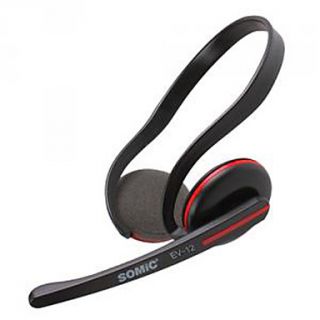 Somic EV 12 Elegant 3.5mmHigh Quality Neck Band Headphone with Mic and Remote for PC