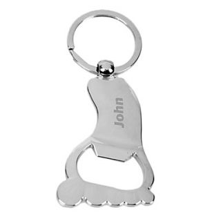 Personalized Bottle Opener Keychain   Foot
