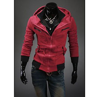 New Fashion Male Sweatshirt Slim Casual Thickening Fleece Outerwear With A Hood Cardigan Mens Clothing