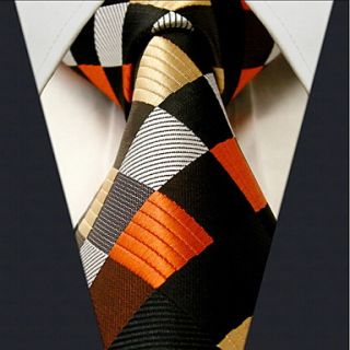 Business Silk Colorful Check Pattern Necktie