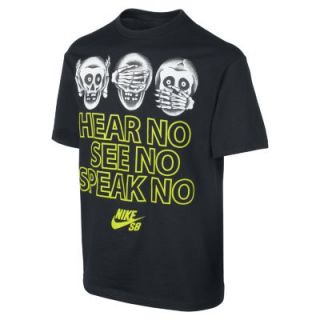 Nike SB Hear No, See No, Speak No Boys T Shirt   Black