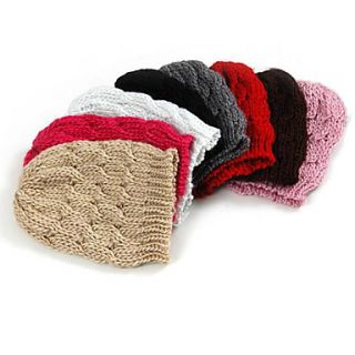 Womens Colorful Warm Cotton Knitting Cap