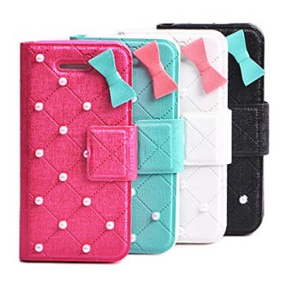 Joyland Bowknot and Pearl Pattern Full Body Case for iPhone 5/5S(Assorted Color)