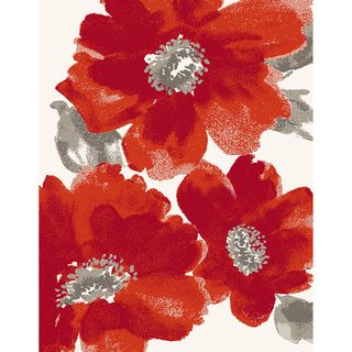 Eternity Floral Ivory/ Red Rug (2 X 311)