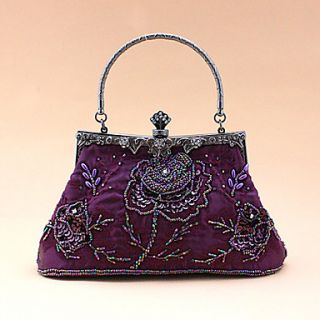 Freya WomenS Fashion Exquisite Retro Beaded Bag(Purple)