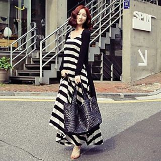 Korea Womens Cotton Blends Long Sleeve Cardigan Knit Coat
