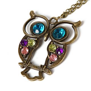 Daphne Cut Out Cut Owl Long Sweater Chain Necklace(Screen Color)