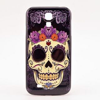 Flower Skull Pattern Plastic Protective Back Cover for Samsung Galaxy S4 I9500