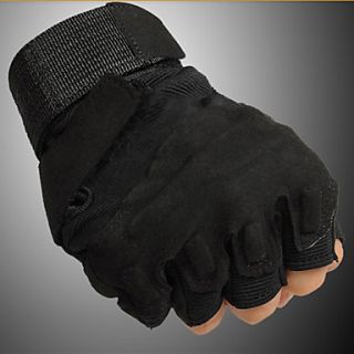 Black Mens Tactical Professional Short Finger Gloves