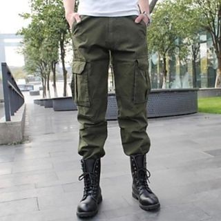 Mens Casual Long Military Uniform Multi Pocket Cargo Pants