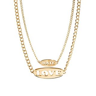 Shining Fashion Alloy Letter StyleShort Necklace (Screen Color)