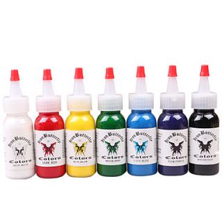 Top Complete 7 Color 30Ml Tattoo Ink Pigment Set Kit