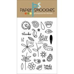 Paper Smooches 4 X6 Clear Stamps  Daisies and Paisleys