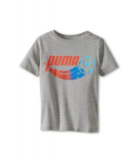 Puma Kids Soccer Grade Tee Boys Short Sleeve Pullover (Gray)