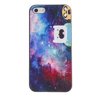Surprised Bears in Space Pattern PC Hard Case with Black Frame for iPhone 5/5S
