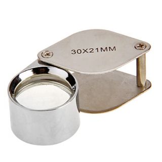 30X 30x21mm Lozenge Folding Jewelers Eye Loupe Magnifier Magnifying Glass Microscope
