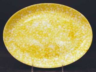 Stangl Town & Country Yellow 11 Oval Serving Platter, Fine China Dinnerware   Y