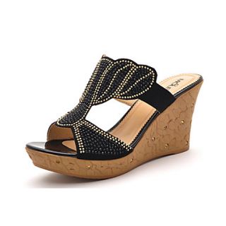 MLKL Leather Sandals Roman Sandals Diamond Slope With High Heeled Shoes 3366Hs