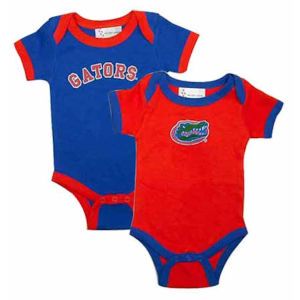 Florida Gators NCAA Infant 2 Pack Contrast Creeper