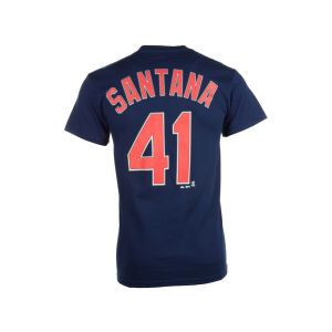 Cleveland Indians Carlos Santana Majestic MLB Official Player T Shirt
