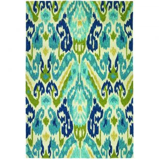 Covington Delfina/ Azure lemon Hand hooked Area Rug (36 X 56) (AzureSecondary colors Cadet Blue, Ivory, Lemon, Sage, Sky BluePattern AbstractTip We recommend the use of a non skid pad to keep the rug in place on smooth surfaces.All rug sizes are approx